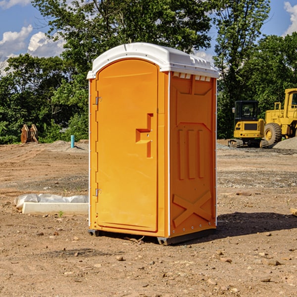 how often are the portable restrooms cleaned and serviced during a rental period in Chloe